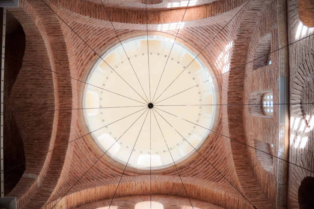 Detailed view of a mosque dome in Istanbul showcasing intricate design and craftsmanship.